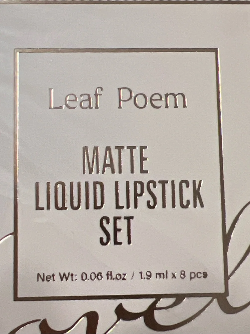Leaf Poem Matte Liquid Lipstick Set Of 8 - NIP